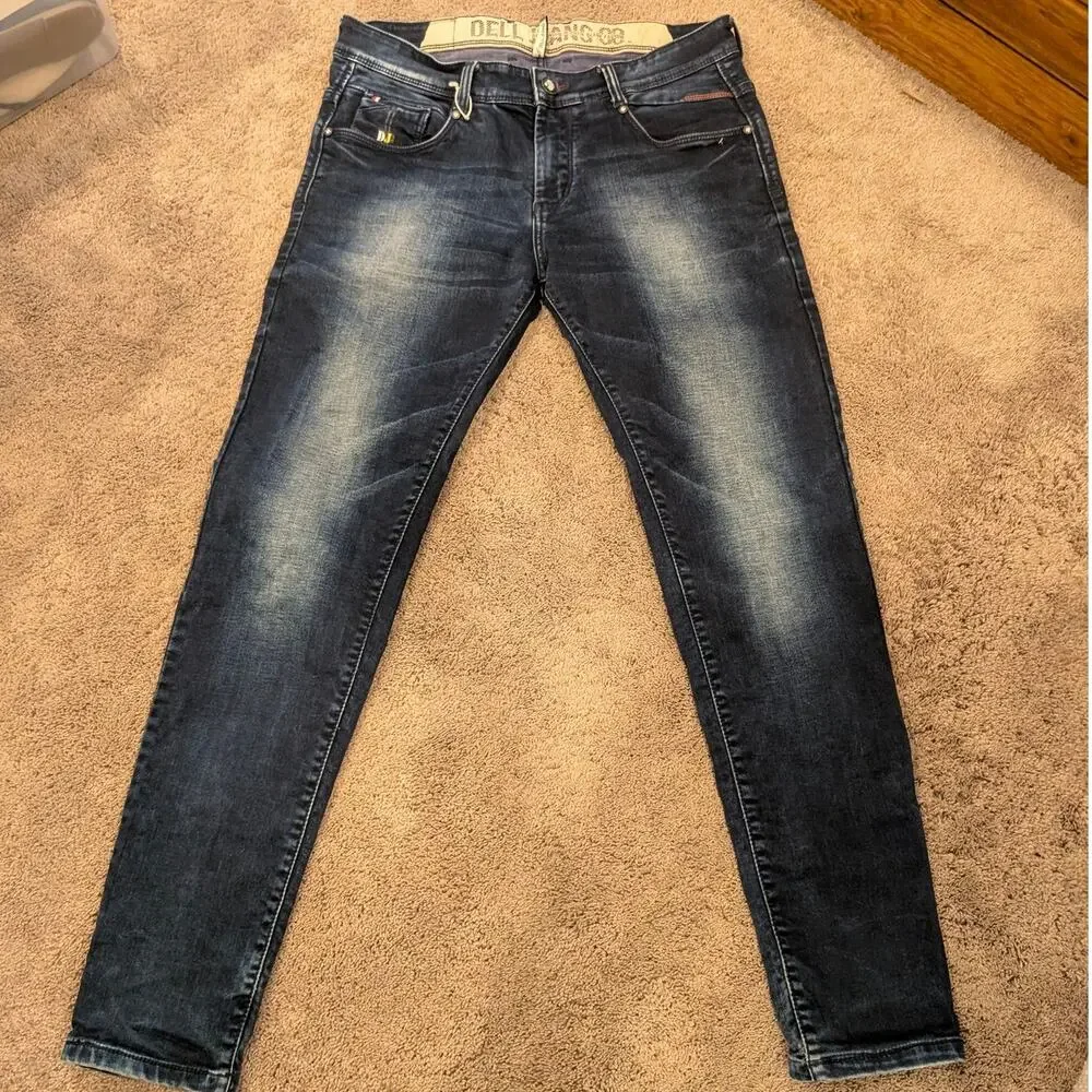 Dell Denim Men's Blue Jeans made in India Sz 34 Stragiht Leg
